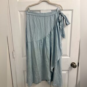 Denim Wrap Skirt